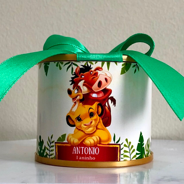 Tubolatas Personalizadas Rei Leão Safari | Lembrancinha Aniversário Infantil | Kit Tubolata Festa Personalizada