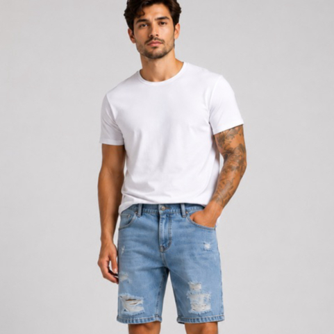 Bermuda jeans masculina modelo premium — imagem 2 de 2