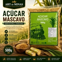 Açúcar Mascavo 500g | ART de Minas | Açúcar Mascavo Artesanal | Produto Mineiro