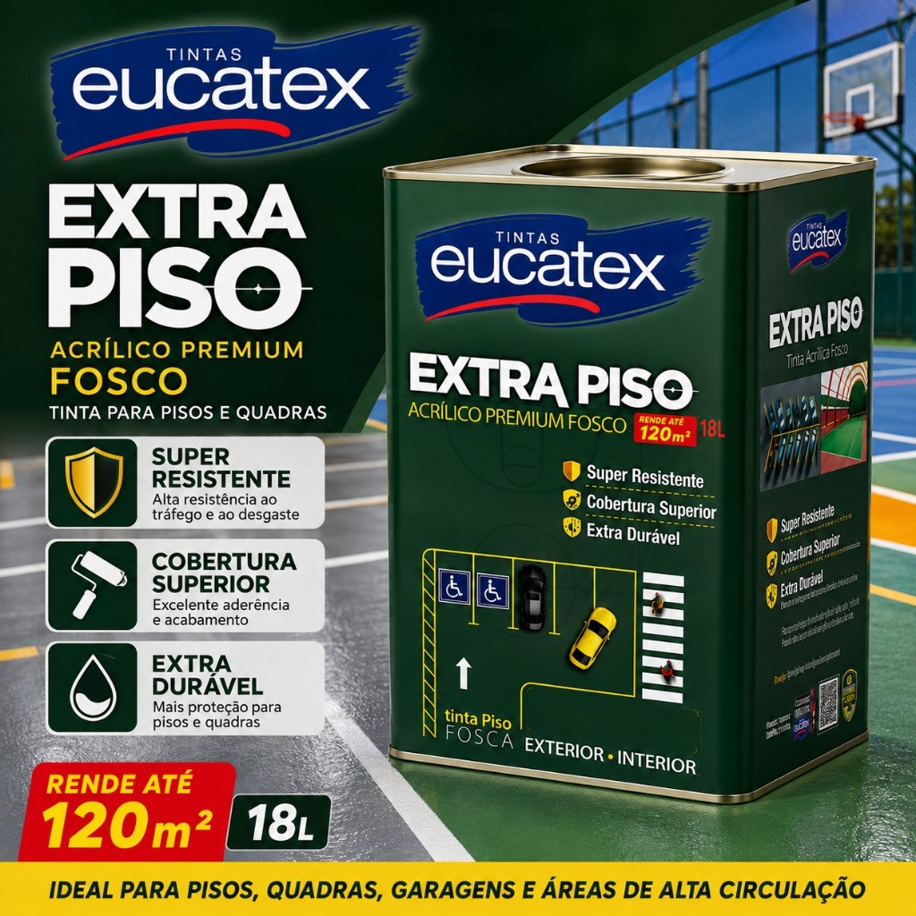 Tinta Piso e Quadras Eucatex Extra Piso 18L