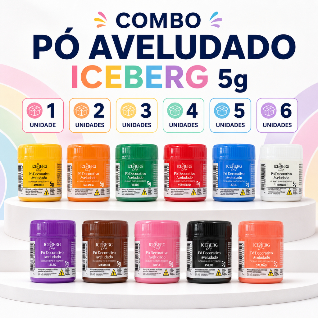 Kit Corante em Pó Aveludado Iceberg - 5g