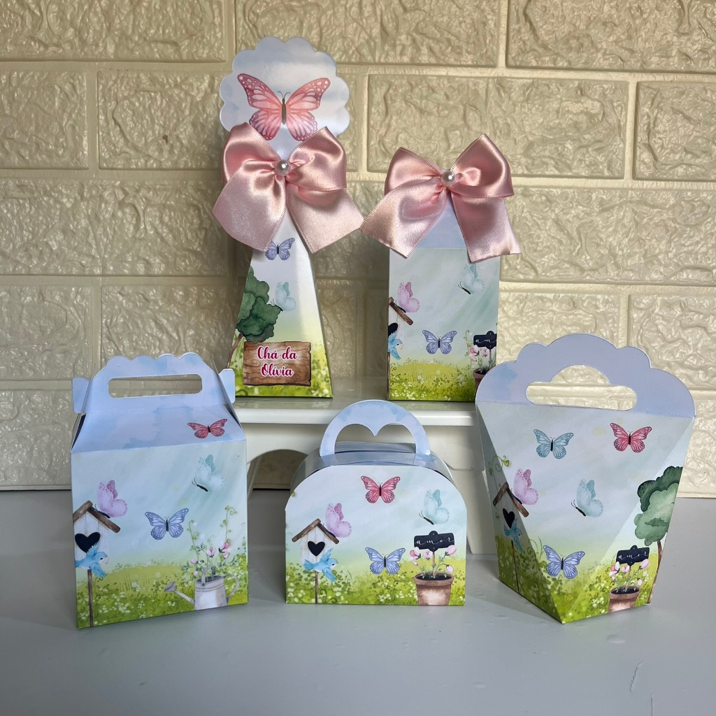 Kit Festa Personalizado Jardim Encantado, lembrancinhas Jardim, lembrancinha Jardim das Borboletas (Pegue e monte)