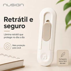 Kit 2 Mini Estiletes Deli Lâmina SK5 Retrátil para Caixas Papel e Embalagens