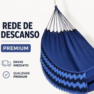 Rede Casal ou Solteiro Jeans Life Varias Cores Rede Descanso Reforçada Boa Casal e Solteiro Premium