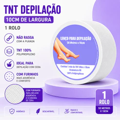 Tnt Para Depilação - Gramatura 80 - Rolo De 50mts X 10cm