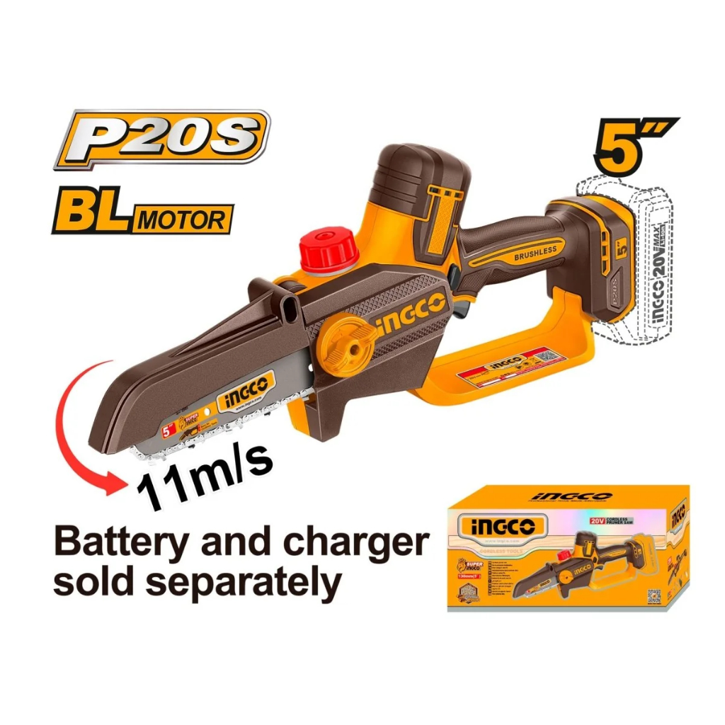 Moto Serra Podadora A Bateria 5 Polegadas Mini Serra Eletrica 20v Ingco