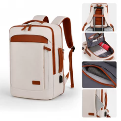 Mochila Masculina Executiva Expansível para Notebook Viagem Impermeável Grande Capacidade Bagagem de Mão USB