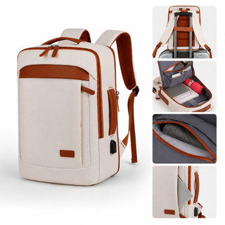 Mochila Masculina Executiva Expansível para Notebook Viagem Impermeável Grande Capacidade Bagagem de Mão USB