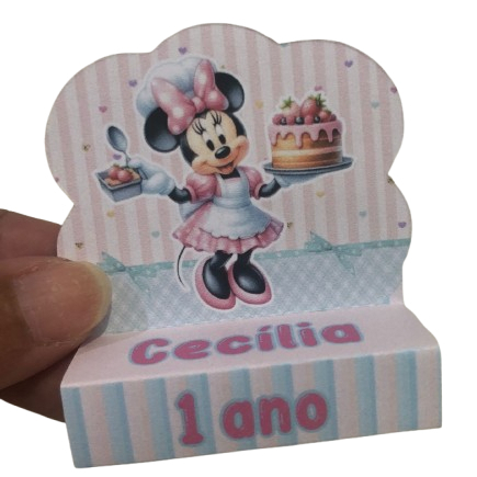 Pegue e Monte Porta Bis Duplo Personalizado MINNIE CONFEITEIRA Lembrancinhas Festas Aniversários Infantil Mimos