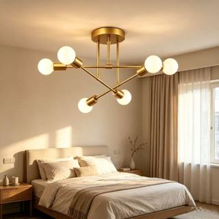 Lustre De Teto Nórdico De Luxo Ângulo Ajustáve Metal Anti-Ferrugem para Sala Quarto Lustre Para Sala De Jantar e Estar