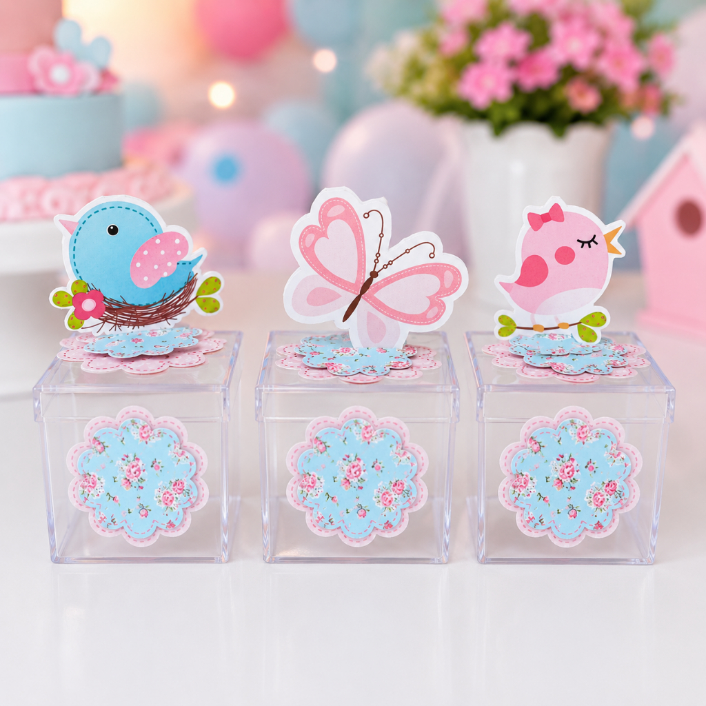 ENVIO RÁPIDO - Kit Aplique 3D, 10, 20, 30, 40 ou 50 un. Tag Personalizada JARDIM ENCANTADO - Festa - Lembrancinha