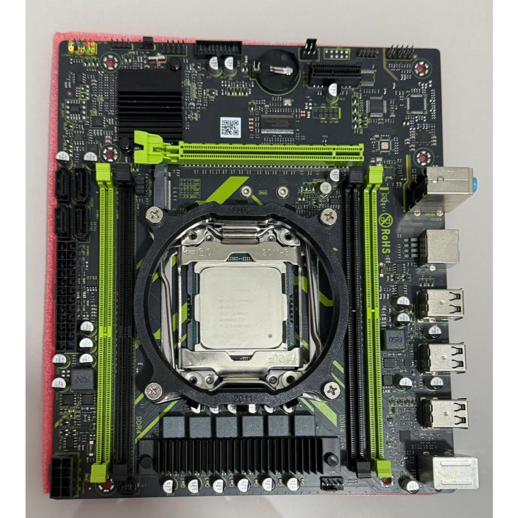 Placa-mãe Soyo X99 Classic X99-8d4 Ddr4, E5 2600 Séries V2, com processador intel E5-2630v4.