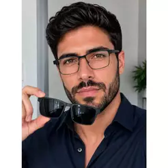 Armação Masculino Óculos C/ clip on 2 em 1 Moderno/56999