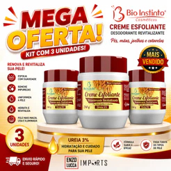 Kit 3 Unidades Creme Esfoliante Desodorante Bio Instinto 240g