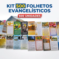 Folhetos Para Evangelismo 500 unidades (5 pacotes com 100 unid.cada)