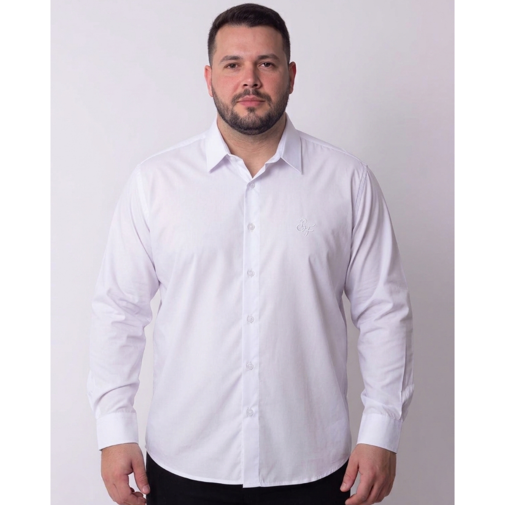 Camisa Social Masculina Extra Grande Plus Size Promoção
