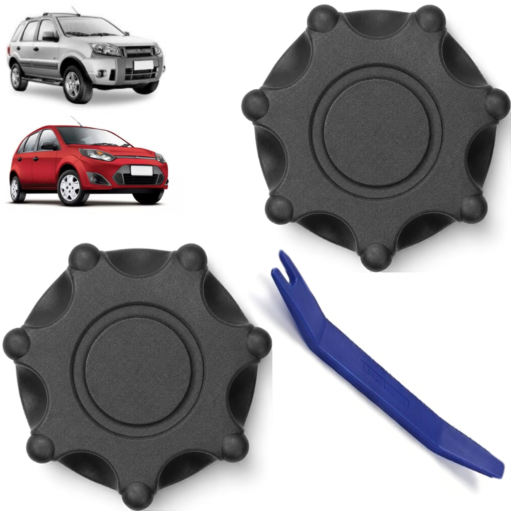 Kit 2 Manopla Roldana Regula Banco Compativel Ford Fiesta Rocam e Ecosport 2003 Até 2012