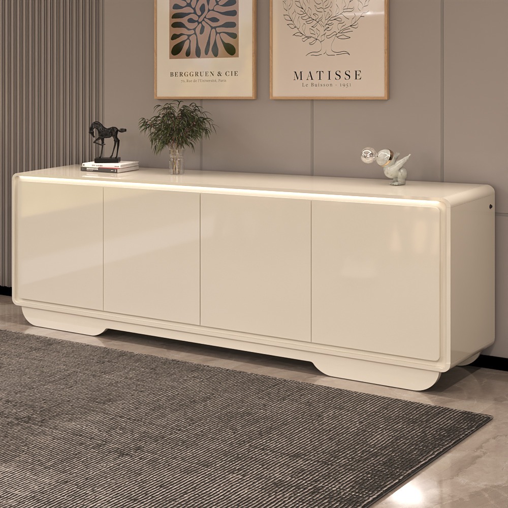 Aparador Buffet 4 Portas Com Led Arcus 218 Cm Orgânico · foto 2