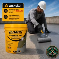 Manta Liquida Impermeável Vedapren Fast Concreto 15kg