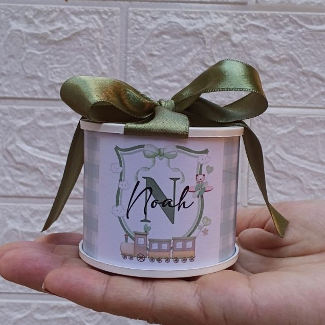 Kit Tubolata Xadrez Verde Personalizada Lembrancinhas / chá de bebê/ revelação/ batizado/ maternidade/ aniversário 5x6