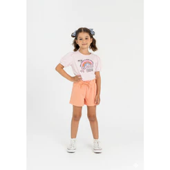 Conjunto Infantil Menina com Blusa e Shorts Guloseima