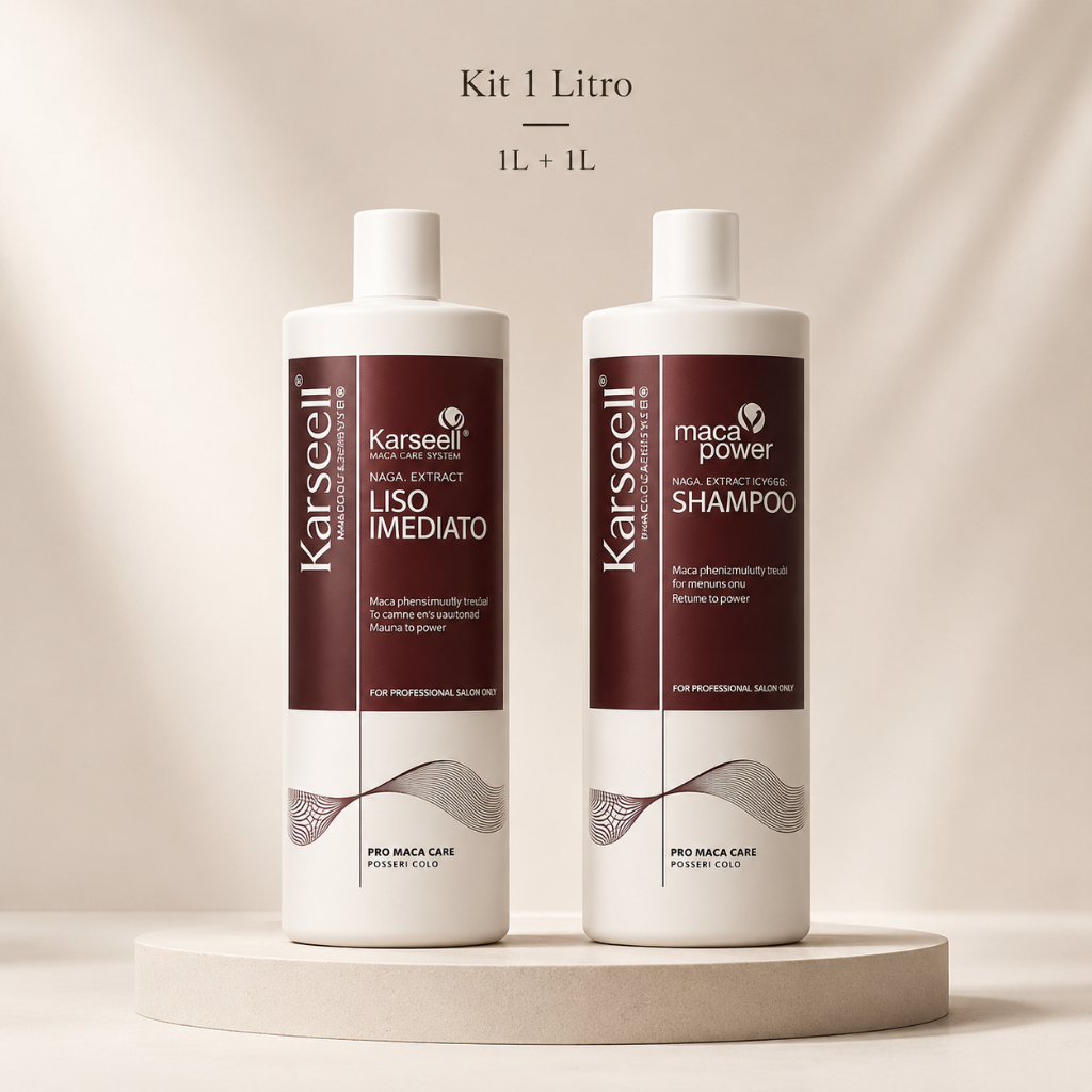 Kit Progressiva K 1L Shampoo + Gloss Alisamento Liso Imediato Redução de Volume Original