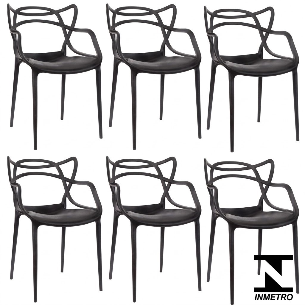 Kit 6 Cadeiras Allegra Para Mesa De Jantar Jardim Cozinha