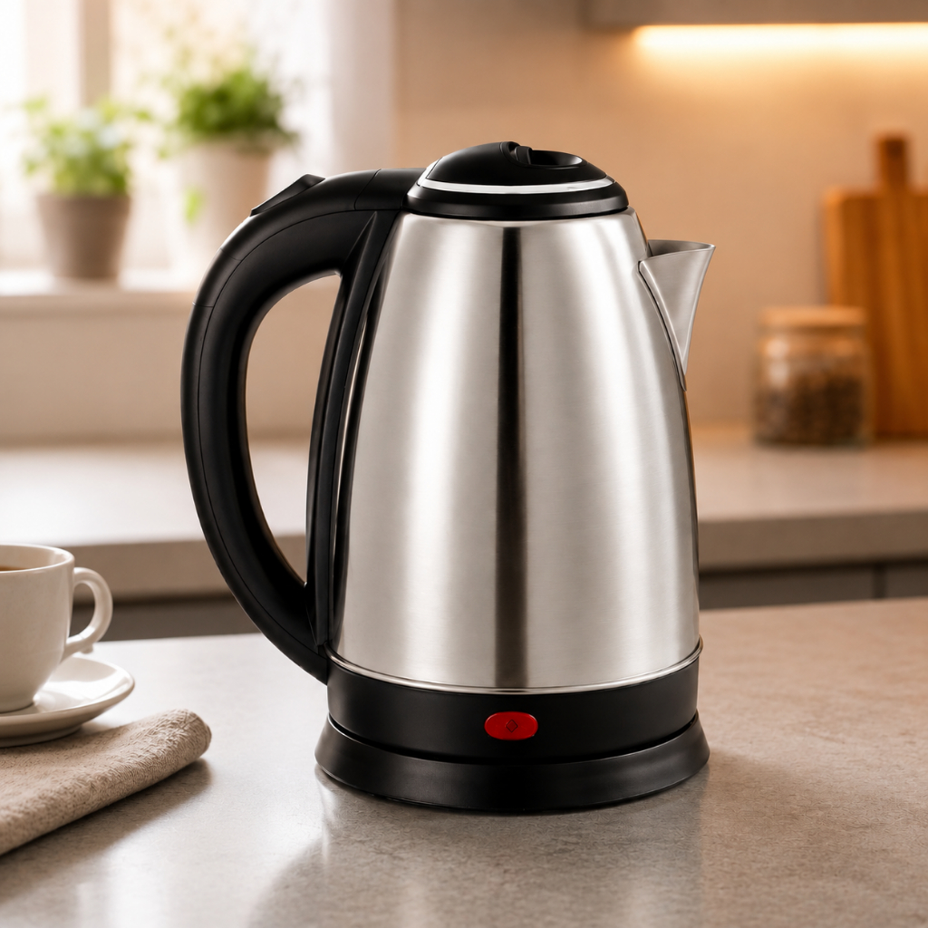 Chaleira Elétrica Jarra Inox 1.8L Ferve Água Rápido Desligamento Automático 110V