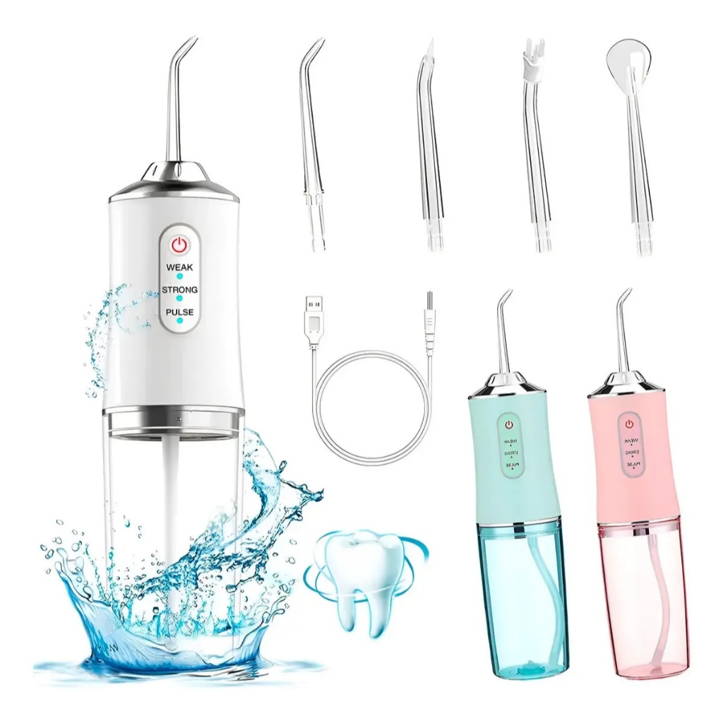 Irrigador Bucal Dental Oral Limpador Higiene Jato De Água Portátil Recarregável Usb