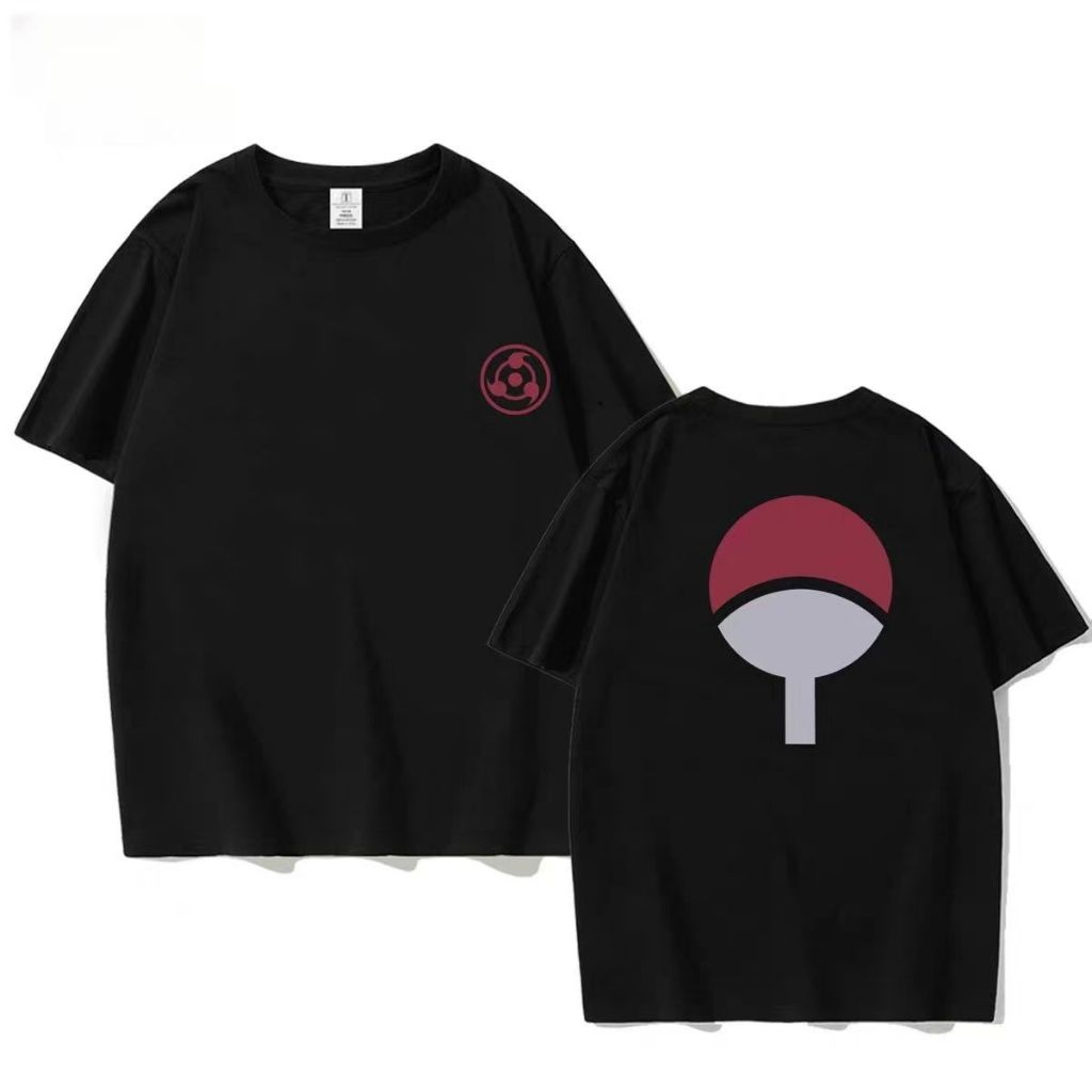 Camiseta Unissex Oversized 100% Algodão Estampa Anime Naruto, Estilo Streetwear Academia Confortável, Uso Diário, Pronta