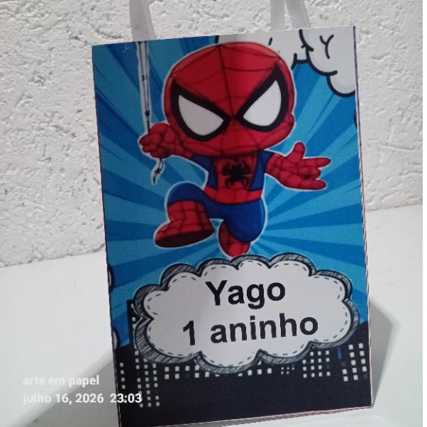 sacolinha homem aranha baby, sacolinha personalizada homem aranha baby, aniversário menino, MIMO homem aranha
