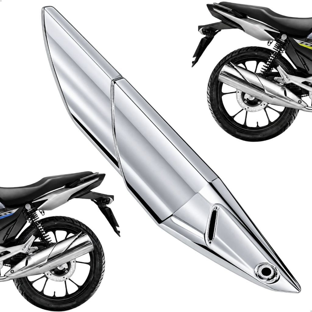 Protetor Escapamento Cromado Titan 160 2025 Fan Start Cargo 2016 em Diante