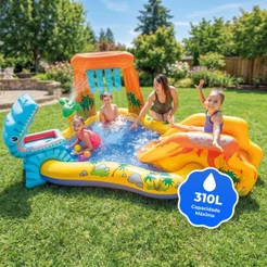PISCINA PLAYGROUND INFANTIL INFLÁVEL INTEX - Para Crianças Calor Verão 216 Litros