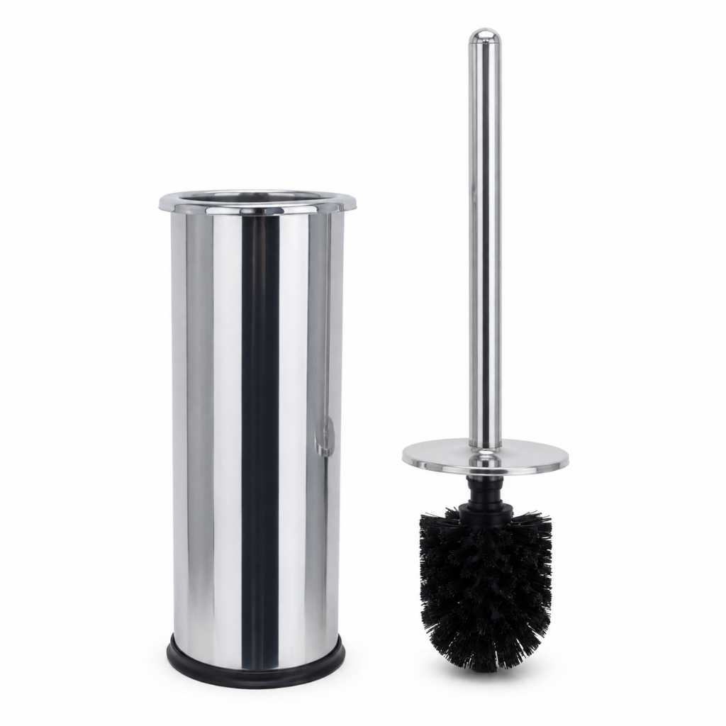 ESCOVA SANITÁRIA INOX PARA VASO SANITÁRIO BANHEIRO COM PORTA ESCOVA