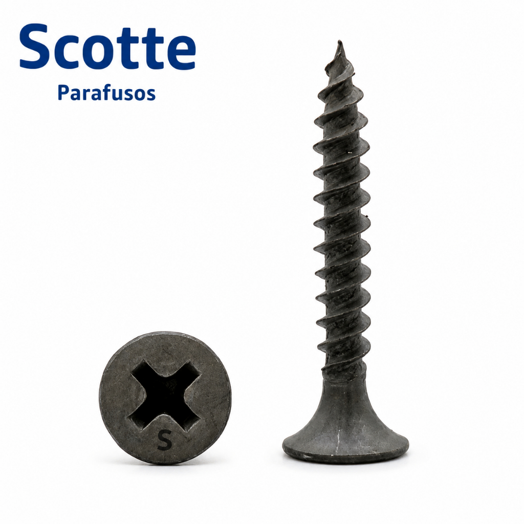 Parafuso Drywall Gn25 3,5 mm SCOTTE Kit 100, 500 e 1000 Peças
