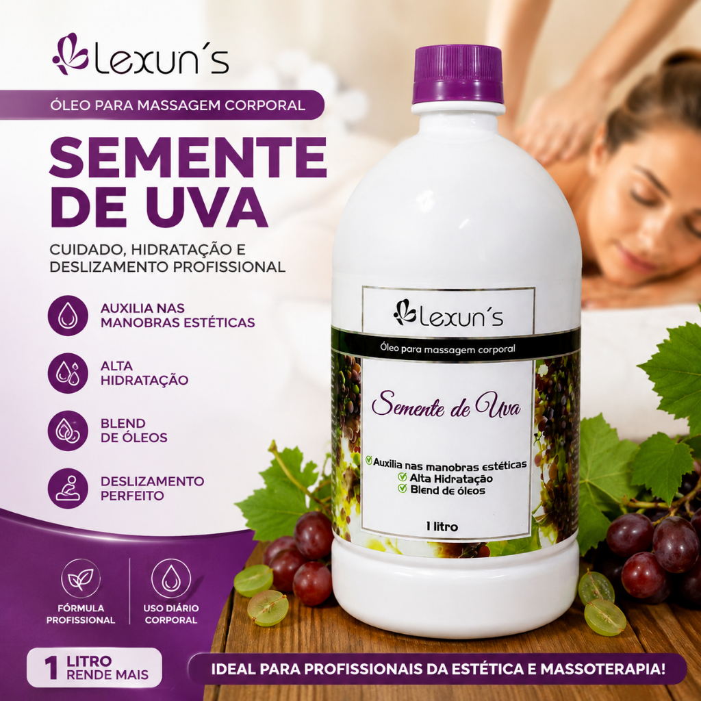 Óleo de Semente de Uva para Massagem 1 Litro