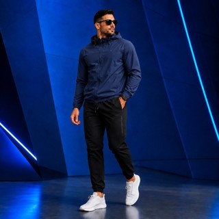 Conjunto Masculino Dry Fit Premium Jaqueta com Capuz + Calça Jogger Esportiva Academia