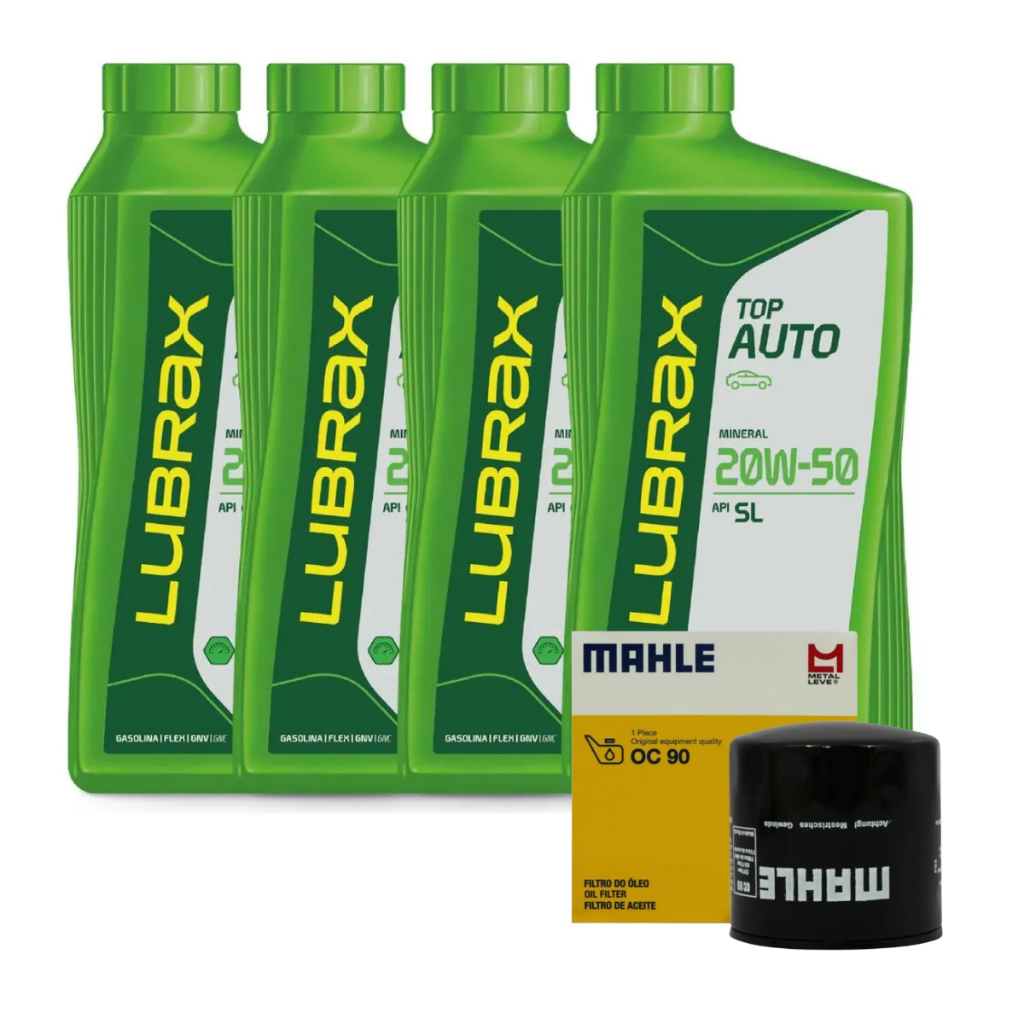Kit Troca de Óleo + Filtro 20w50 Corsa Celta Vectra Astra Monza Kadett S10 Zafira Lubrax