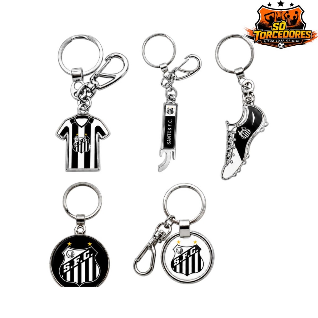 Chaveiro Santos FC Metal Oficial | Diversos Modelos para Colecionar - Torcedor Santista