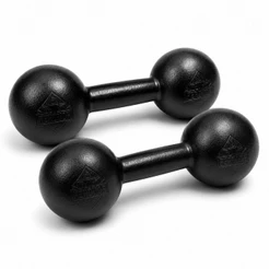 Kit 2 Halter 2Kg (Par) Emborrachados Musculação Academia Treino Peso Fitness Exercícios Físicos Esporte Fisioterapia