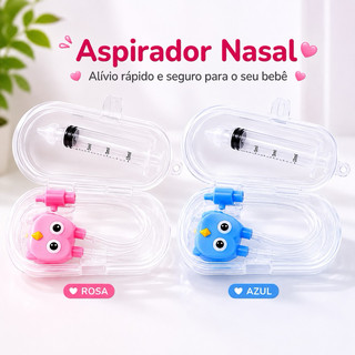 Aspirador Nasal Infantil com ou sem Estojo Praticidade e Higiene do Bebê Nariz Sugador Catarro com ou sem Seringa