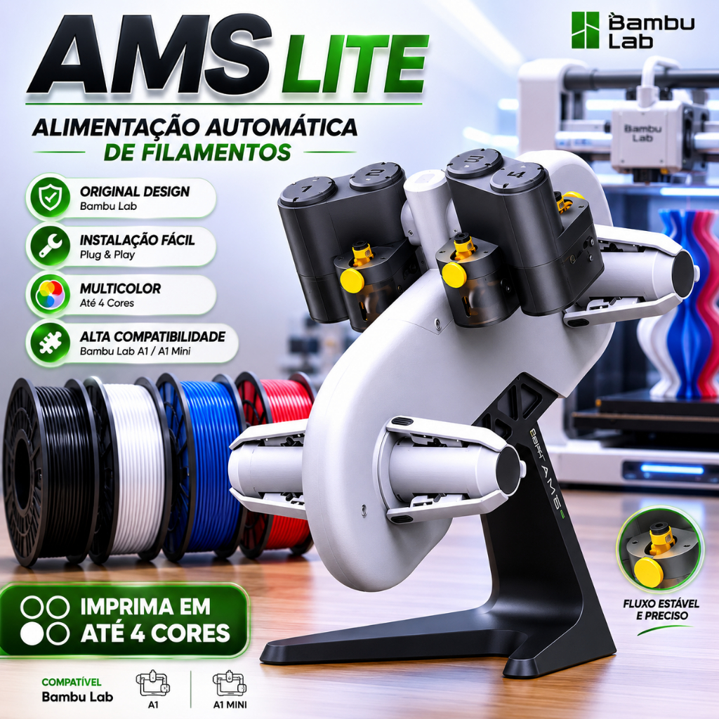 AMS Lite - Bambu Lab A1 e A1 Mini Novo Sem Uso