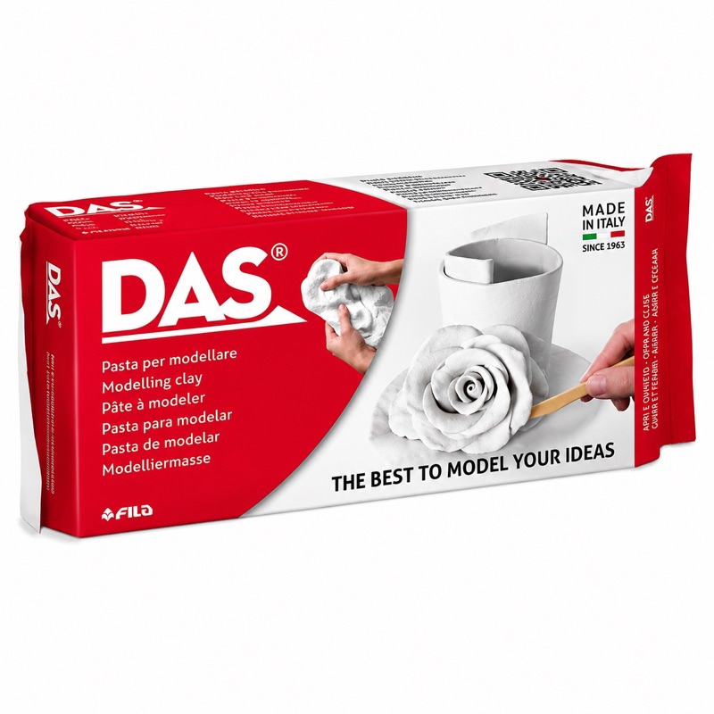 Cerâmica Fria DAS 500g Branca Massa para Modelar Biscuit