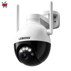 Câmera IP Wi-Fi Externa PTZ 355° com Visão Noturna Áudio MicroSD IP66 2 Antenas Alarme Branca