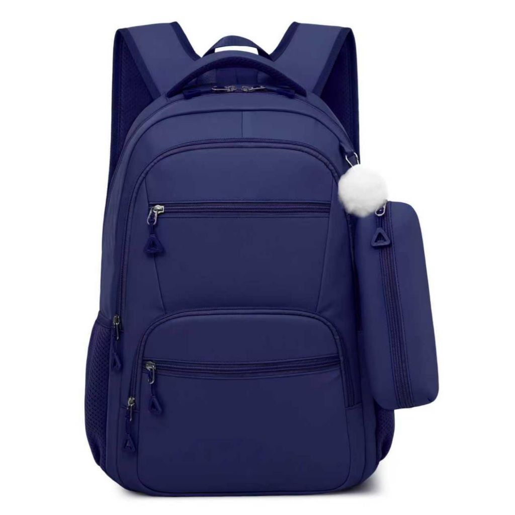 Mochila Com Pelúcia Urso e Estojo Feminina Masculino Escolar Passeio Coreano Grande Capacidade Impermeável
