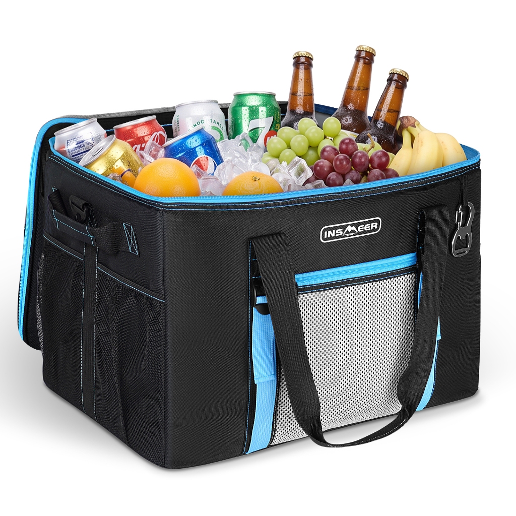 INSMEER Bolsa Térmica Grande Feminina 20L (35 Latas), Lancheira Portátil para Adultos, Bolsa de Almoço Impermeável com Abertura Ampla, Mochila Lancheira Reutilizável para Trabalho, Praia, Piquenique