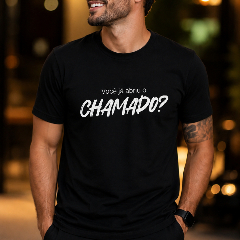 Camiseta Profissão TI Você Já Abriu Chamado Informática Meme Unissex