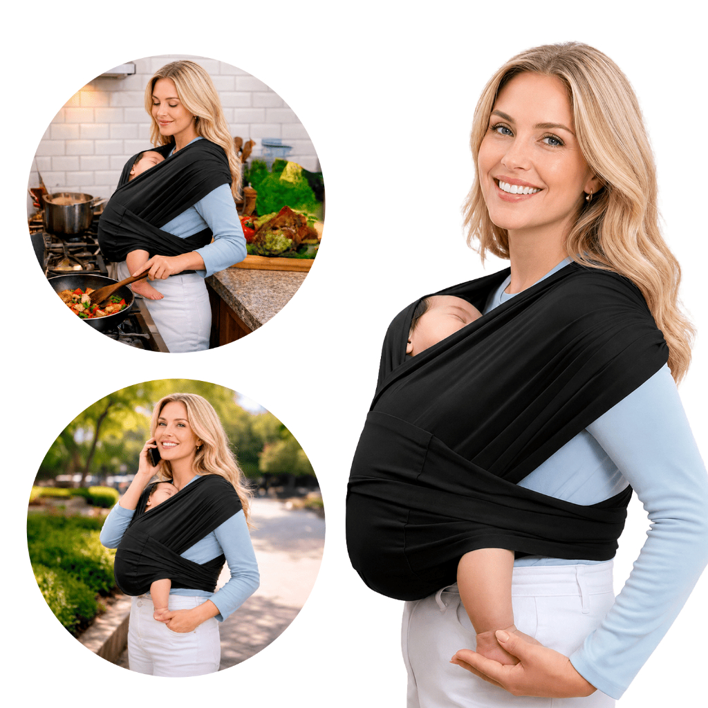 Canguru Sling de Vestir não Precisa Amarrar Ajustável Carregador Bebê