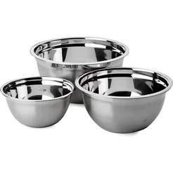 Conjunto De Tigelas Inox 3 Peças Suprema Brinox Bowl Para Preparo E Servir
