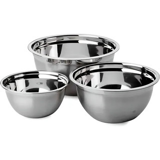 Conjunto De Tigelas Inox 3 Peças Suprema Brinox Bowl Para Preparo E Servir